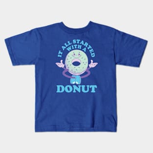 it all started with a donut - retro Kids T-Shirt